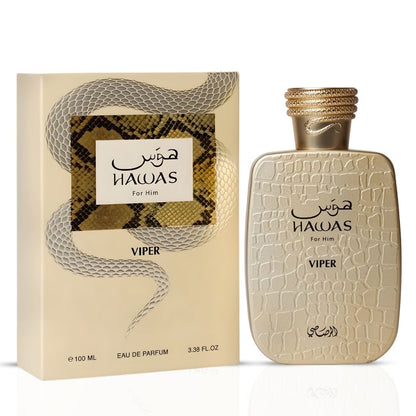 Hawas Viper Eau De Parfum Spray 100ml by Rasasi Long-Lasting Bold & Masculine Fragrance