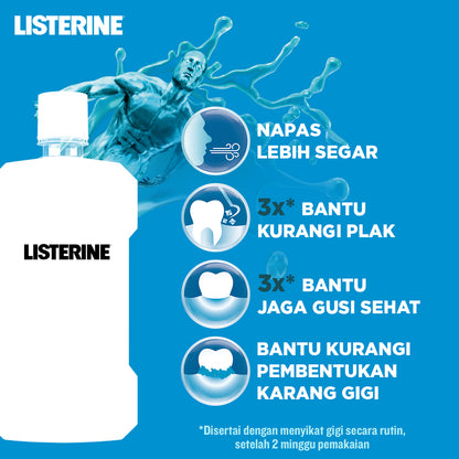 Listerine Tartar Control Rasa Lebih Kuat Antiseptic Mouthwash 250ml Strong Plaque & Germ Protection