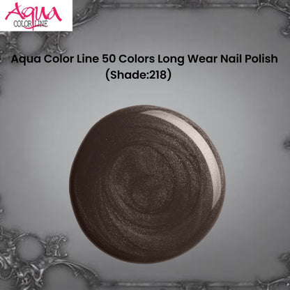 Aqua Color Line 50 Colors Long Wear Nail Polish (Shade:218)