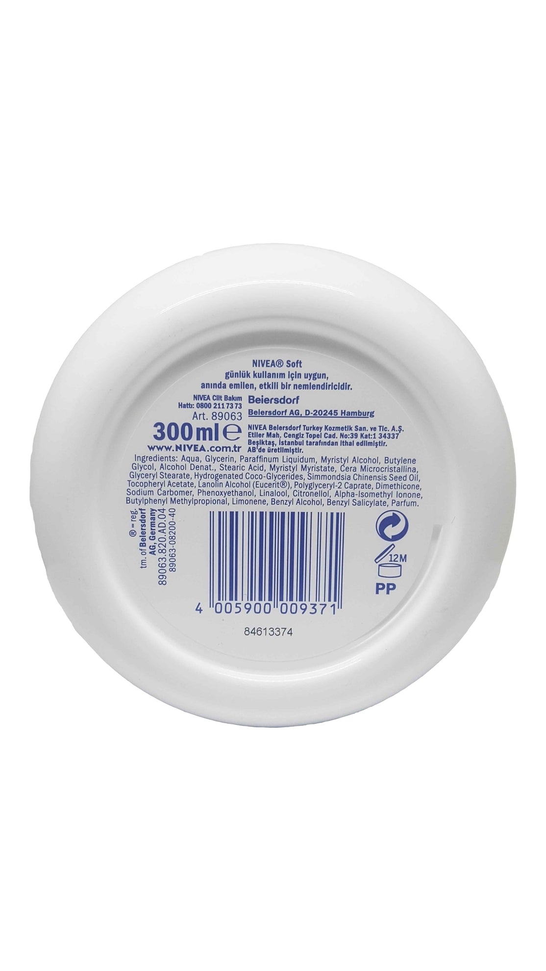 Nivea Soft Canlandırıcı & Nemlendirici Bakım Kremi 300ml - Refreshing Moisturizing Cream for Soft, Smooth Skin