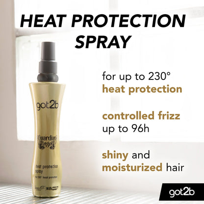 Schwarzkopf Got2b Guardian Angel Heat Protection Spray 200ml Protects Hair from Heat & Damage