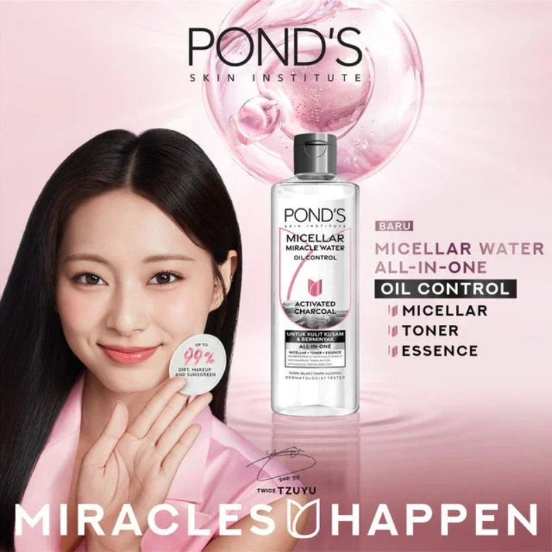PONDS Pond's Skin Institute Micellar Miracle Water Oil Control Activated Charcoal 400ml