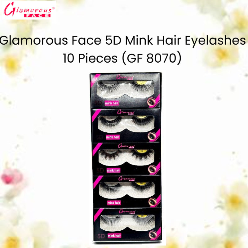 Glamorous Face 8D Mink Hair Eyelashes 10 Pieces (GF 8070)