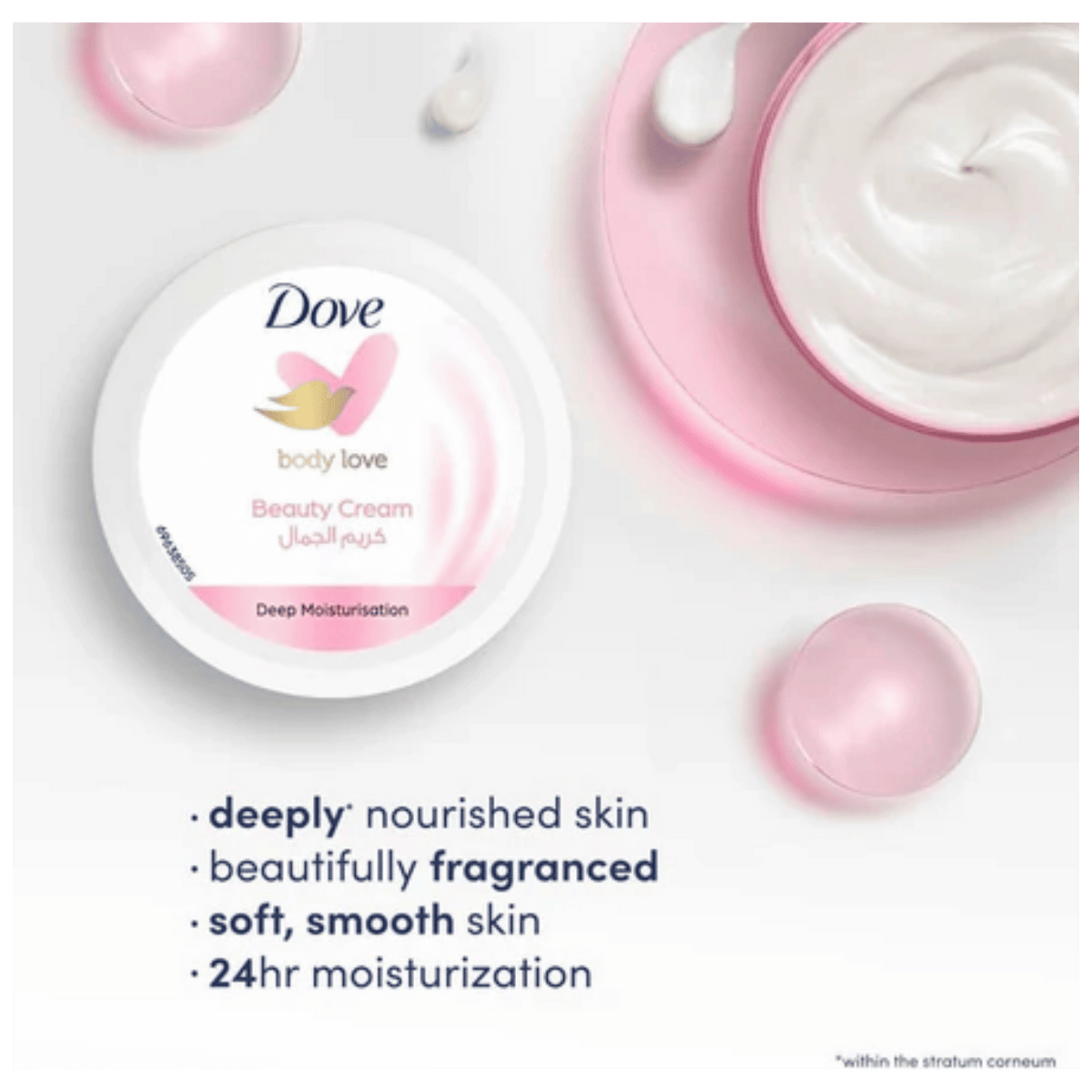 Dove Body Love Beauty Cream Deep Moisturisation 250ml – Intensive Hydrating Cream for Soft, Smooth & Healthy Glowing Skin