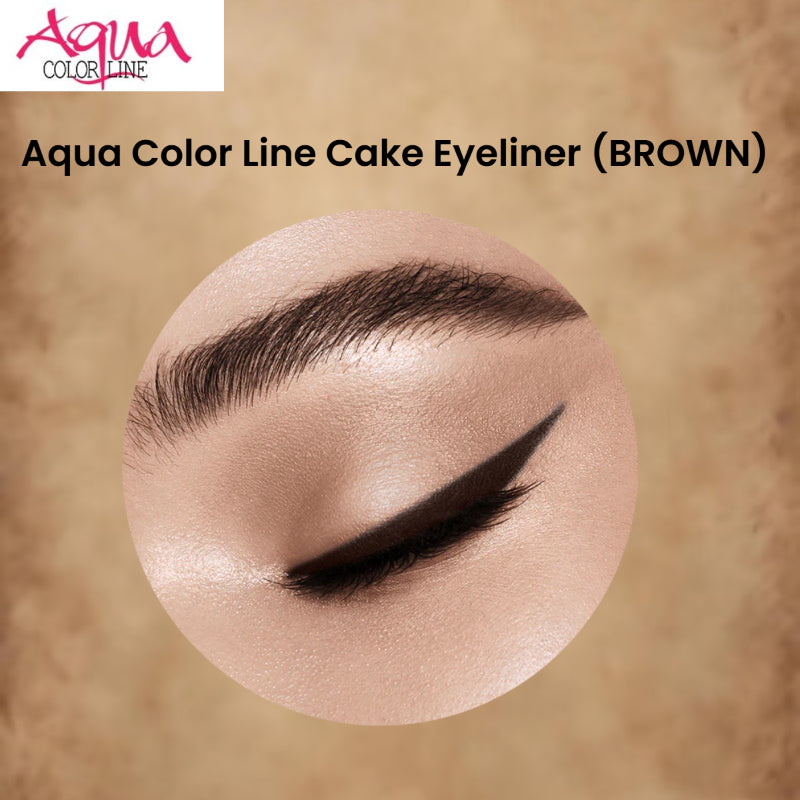 Aqua Color Line Cake Eyeliner (BROWN)