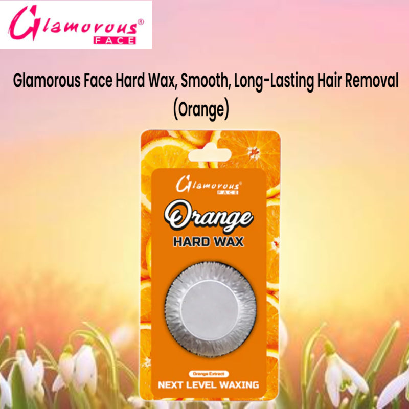 Glamorous Face Hard Wax, Smooth, Long-Lasting Hair Removal (Orange)