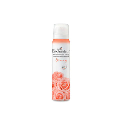 Enchanteur Stunning Perfumed Deodorant Mist 150ml – Long Lasting Floral Fragrance Body Spray for Women Freshness & Odor Prote