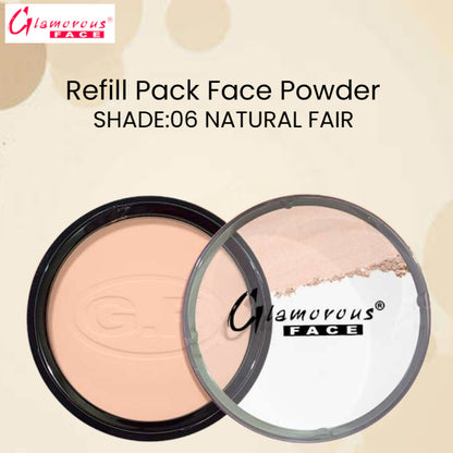 Glamorous Face Refill Pack Face Powder (Shade:06 Natural Fair)