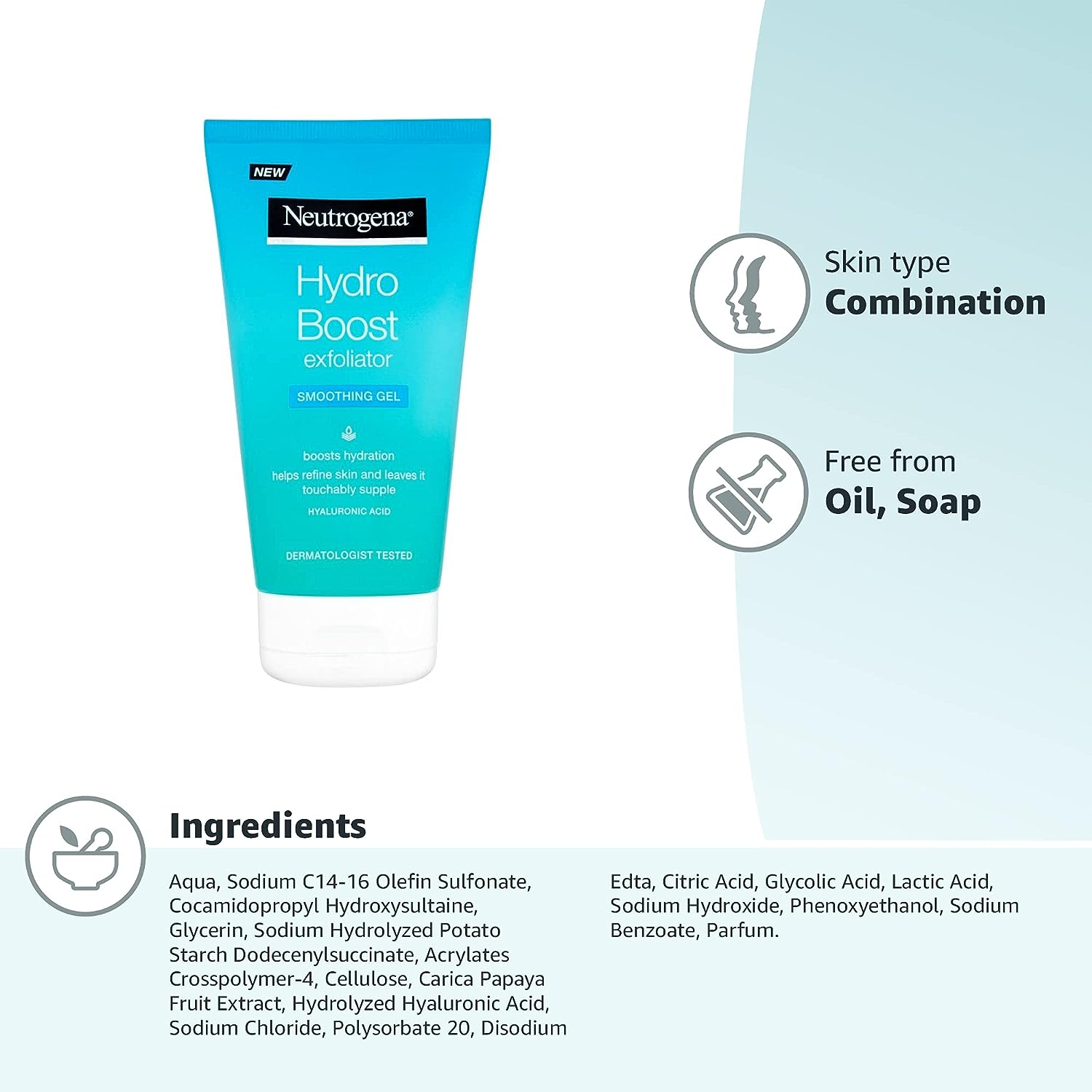 Neutrogena Hydro Boost Exfoliator Smoothing Gel, 150 ml