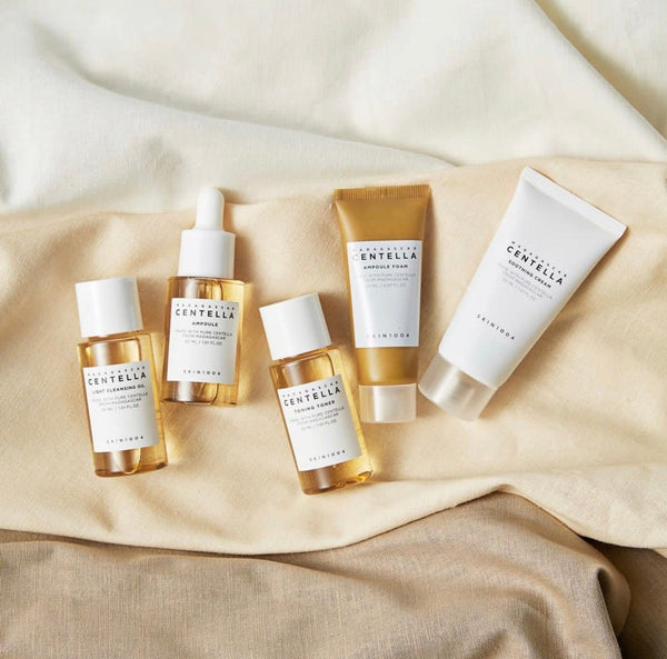 SKIN1004 Madagascar Centella Travel Kit Travel-Sized Skincare Set Soothing & Hydrating Essentials (K Beauty)