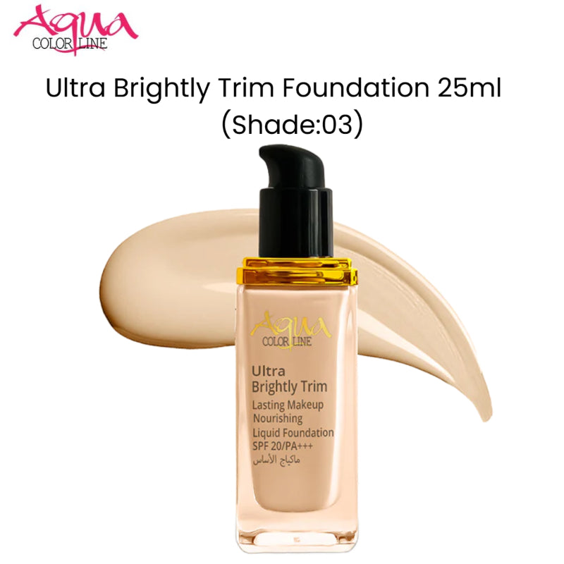 Aqua Color Line Ultra Brightly Trim Foundation 25ml (Shade:03)