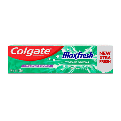 Colgate MaxFresh Toothpaste with Cooling Crystals Clean Mint 100ml - Extra Fresh, 10x Longer Cooling