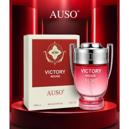 Auso Victory Rouge Eau De Parfum 100ml – Long Lasting Warm Spicy Sweet Fragrance Perfume for Men & Women Luxury Daily Wear Sc