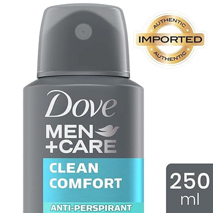 Dove Men + Care Clean Comfort Antiperspirant Deodorant Spray 250ml