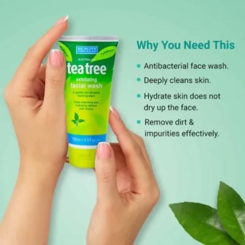 Beauty Formulas Tea Tree Exfoliating Facial Wash 150ml
