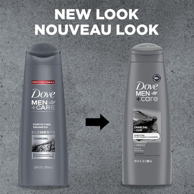 Dove Men+Care Charcoal + Clay Purifying Shampoo 355ml