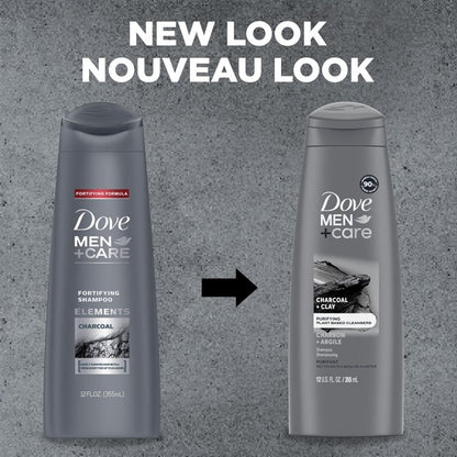 Dove Men+Care Charcoal + Clay Purifying Shampoo 355ml