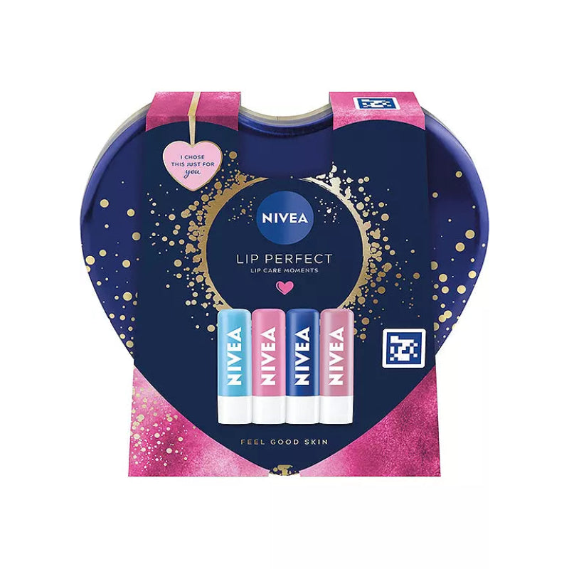 Nivea Lip Perfect Lip Care Moments Gift Set 4 Lip Balms