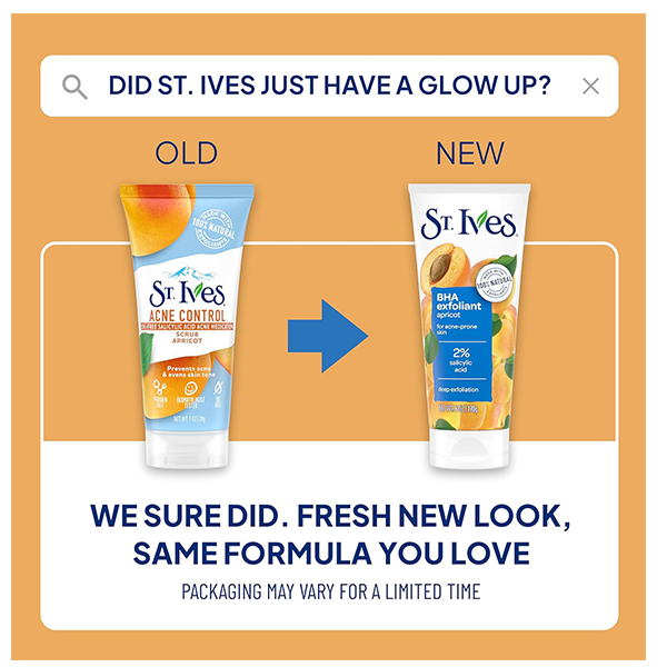 St.Ives BHA Exfoliant Apricot 2% Salicylic Acid Scrub For Acne Prone Skin 170g