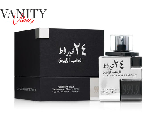Lattafa 24 Carat White Gold Eau De Parfum 100ml | Original Long Lasting Perfume