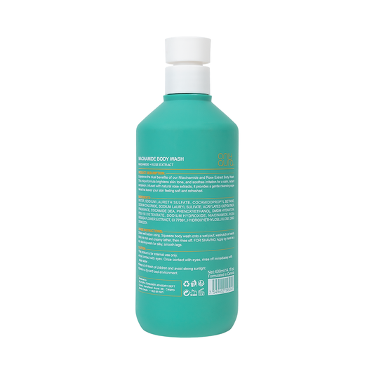 Only Aura Niacinamide Shower Gel 400ml - Deep Cleansing Body Wash for Skin Brightening, Oil Control, Soft Smooth Skin & Long 