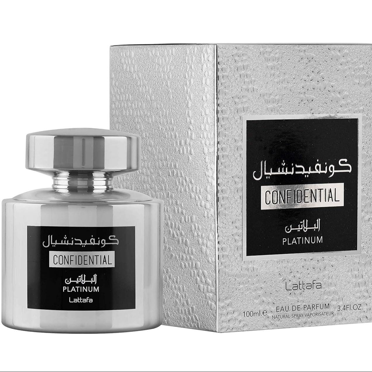 Lattafa Confidential Platinum Eau de Parfum for Women And Men 100 ml