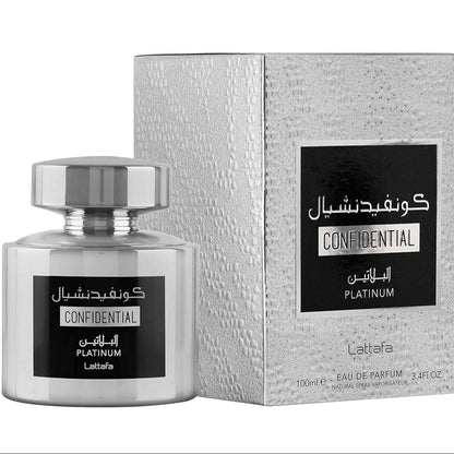 Lattafa Confidential Platinum Eau de Parfum for Women And Men 100 ml