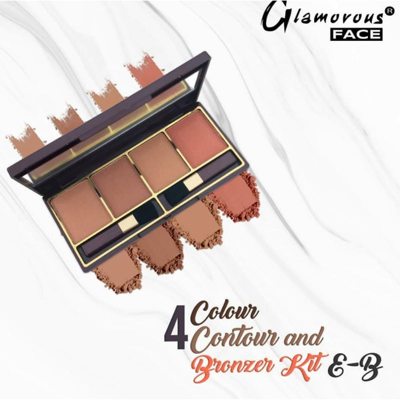 Glamorous Face 4 Color Contour & Bronzer Pallete (Group E B)