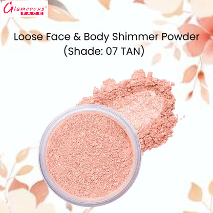 Glamorous Face Loose Face & Body Shimmer Powder (Shade: 07 Tan)