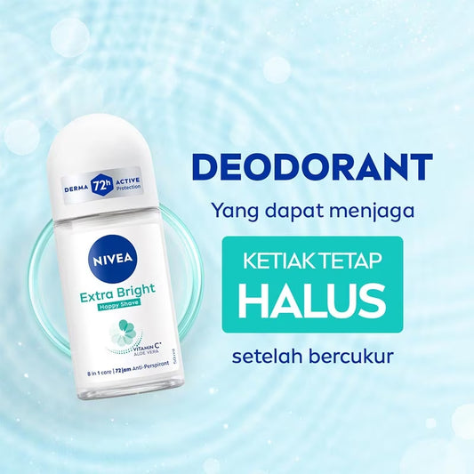 Nivea Extra Bright Happy Shave Anti Perspirant Roll On 50ml