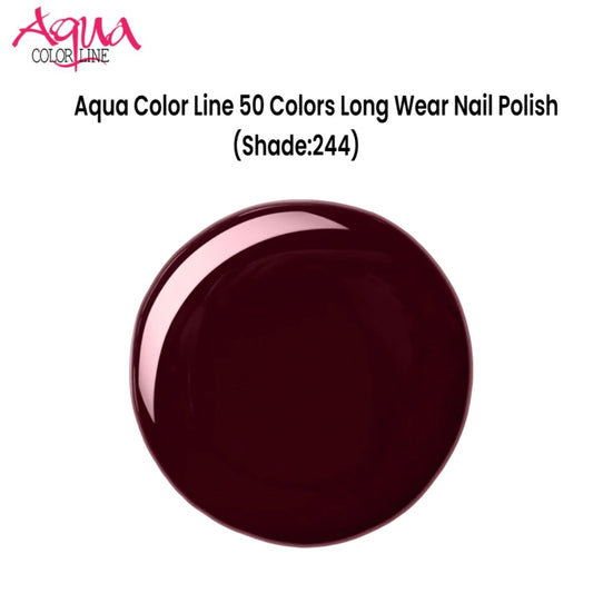 Aqua Color Line 50 Colors Long Wear Nail Polish (Shade:244)