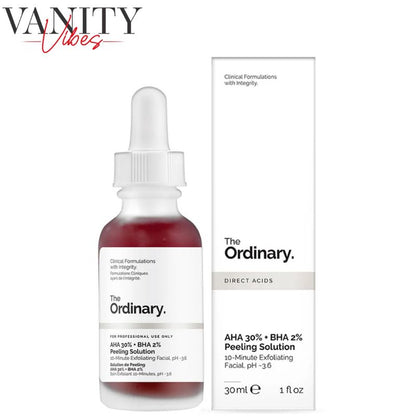 The Ordinary AHA 30% + BHA 2% Peeling Solution 30 ml Exfoliating & Brightening Treatment (K Beauty)