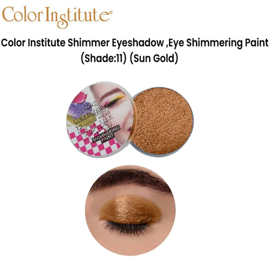 Color Institute Shimmer Eyeshadow . Eye Shimmering Paint (Shade:11) (Sun Gold)
