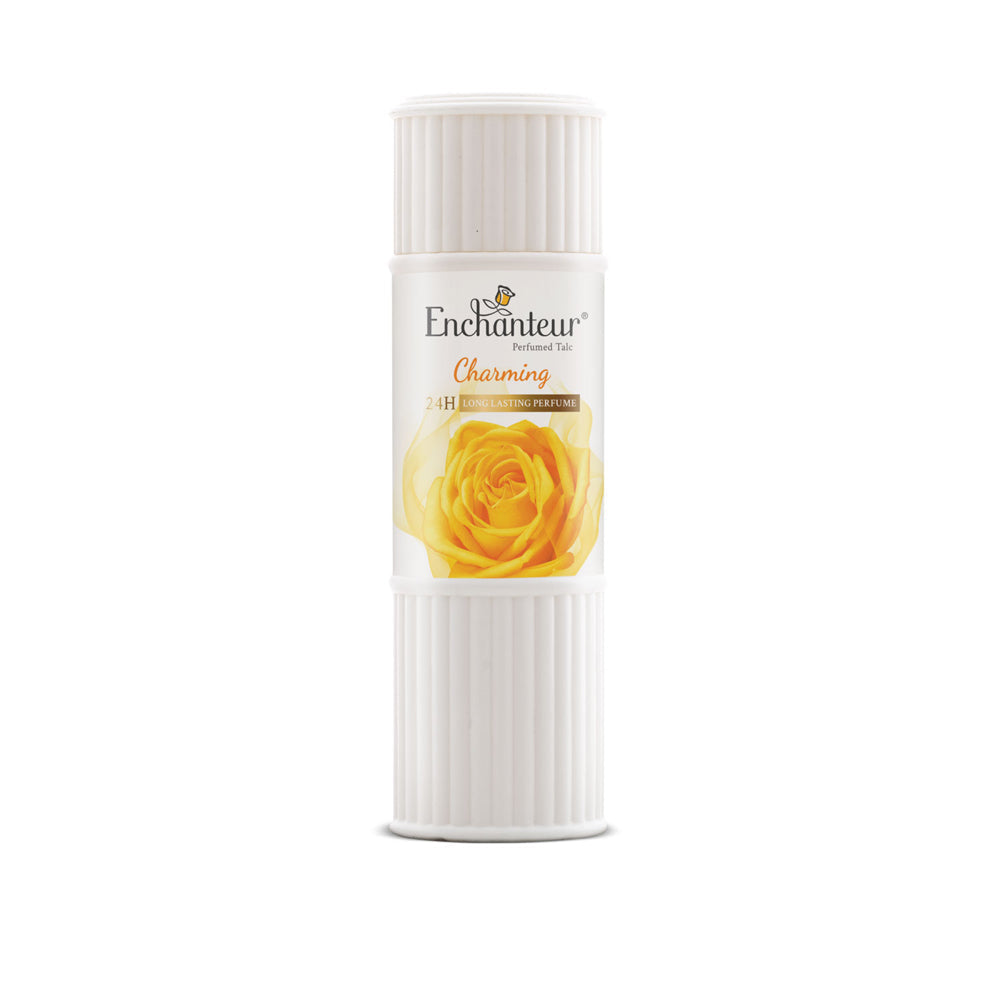 Enchanteur Charming Perfumed Talc Powder 125g – Long Lasting Floral Fragrance Body Powder for Soft Fresh Skin & Odor Protecti