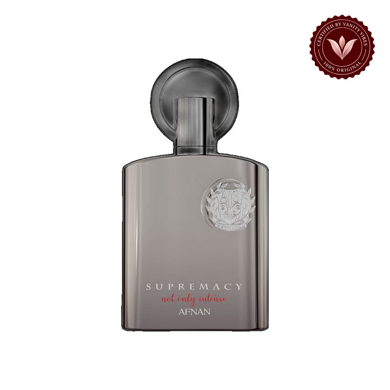 Afnan supremacy Not Only Intense Gift Set, Extrait de Parfum100ml / After Shave 150ml / Shower Gel 150ml — front single product, transparent background