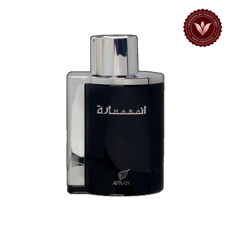 Afnan Inara Black 100ml — front single product, transparent background