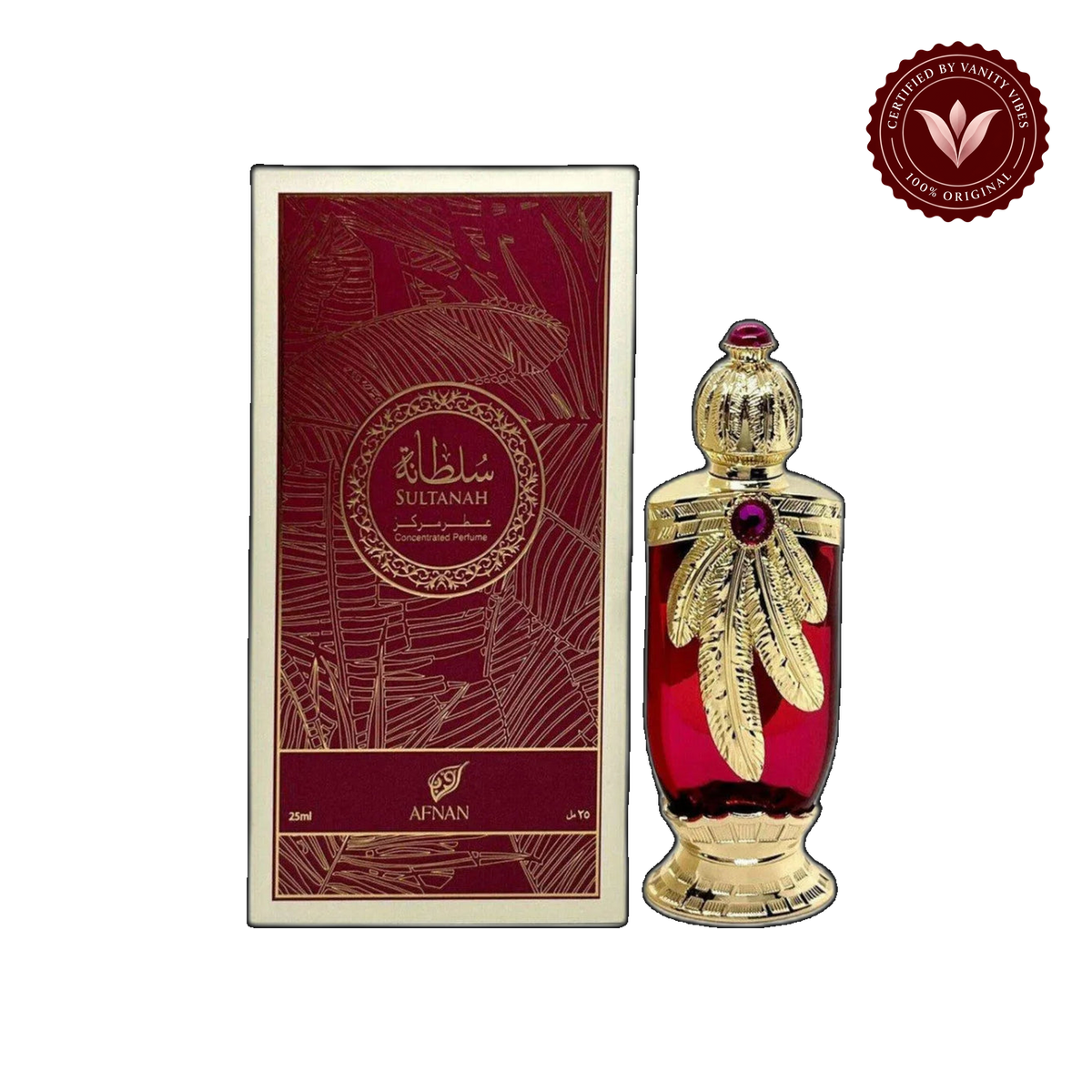 Afnan sultanah Attar 20ml — alternate product view, transparent background