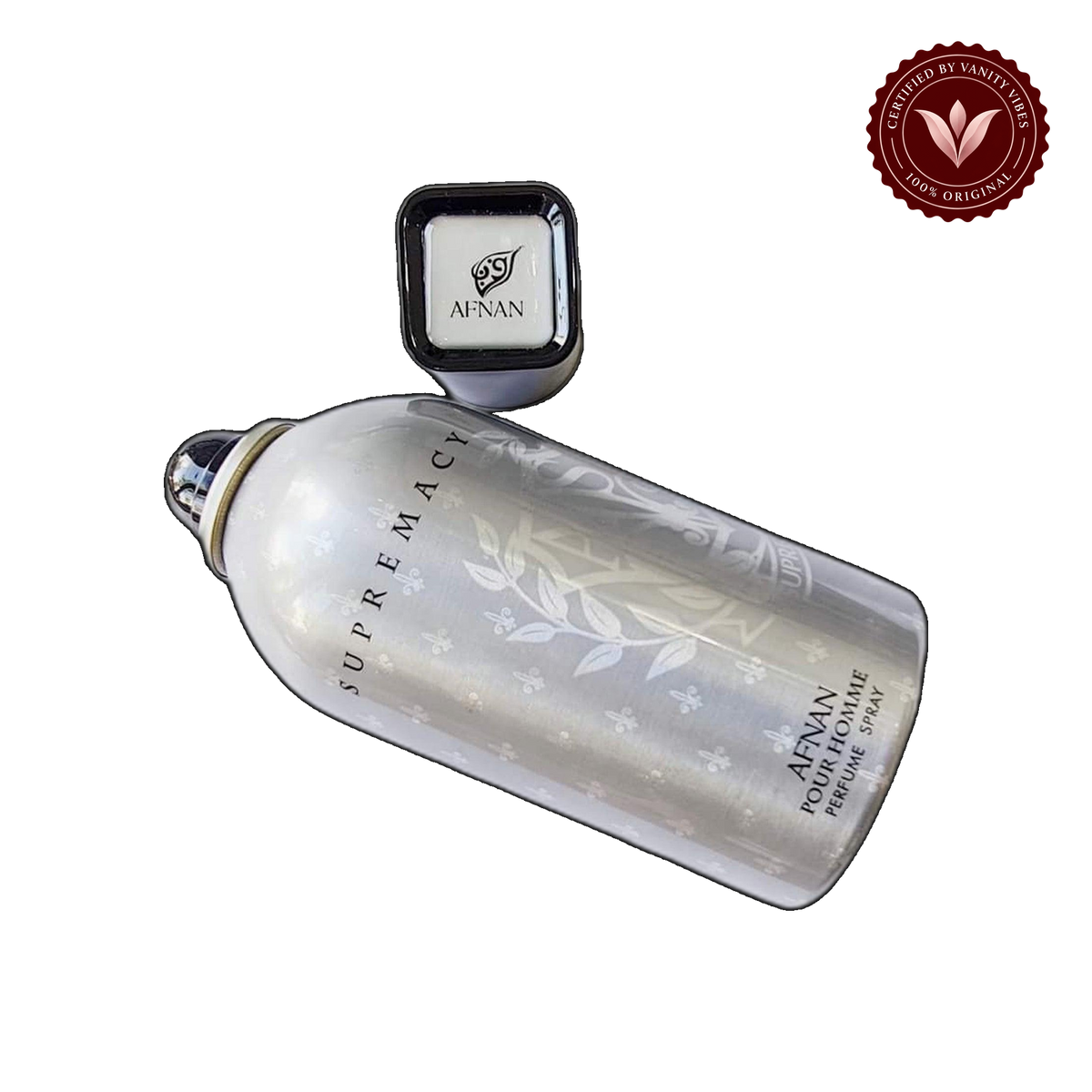 Afnan Supremacy Silver body Spray 250ml — alternate product view, transparent background