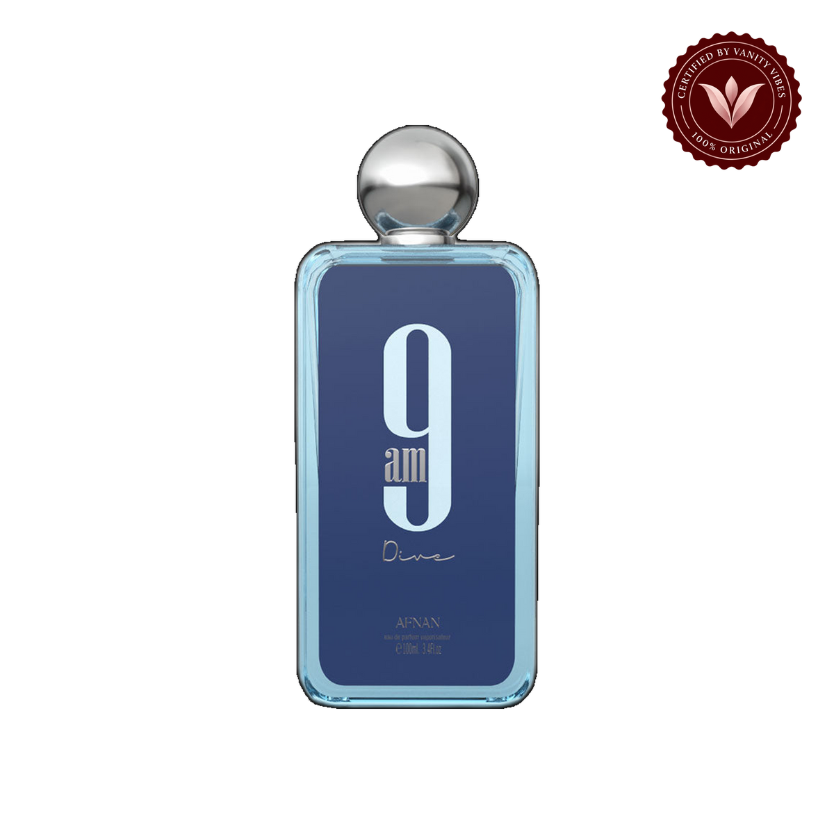 Afnan 9Am Dive by Afnan Eau De Parfum Spray (Unisex) 3.4 oz for Men — front single product, transparent background