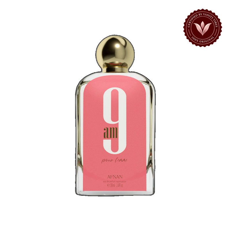 9 am Pour Femme by Afnan EDP 100ml for Women — front single product, transparent background