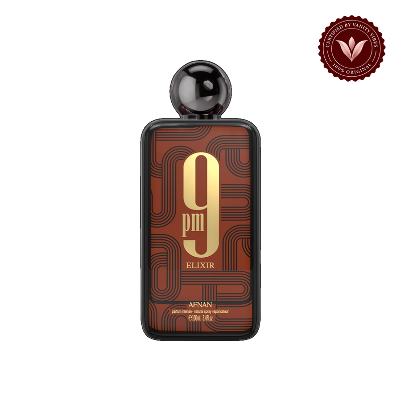 9PM Elixir by Afnan Parfum Intense100ml for Men — front single product, transparent background