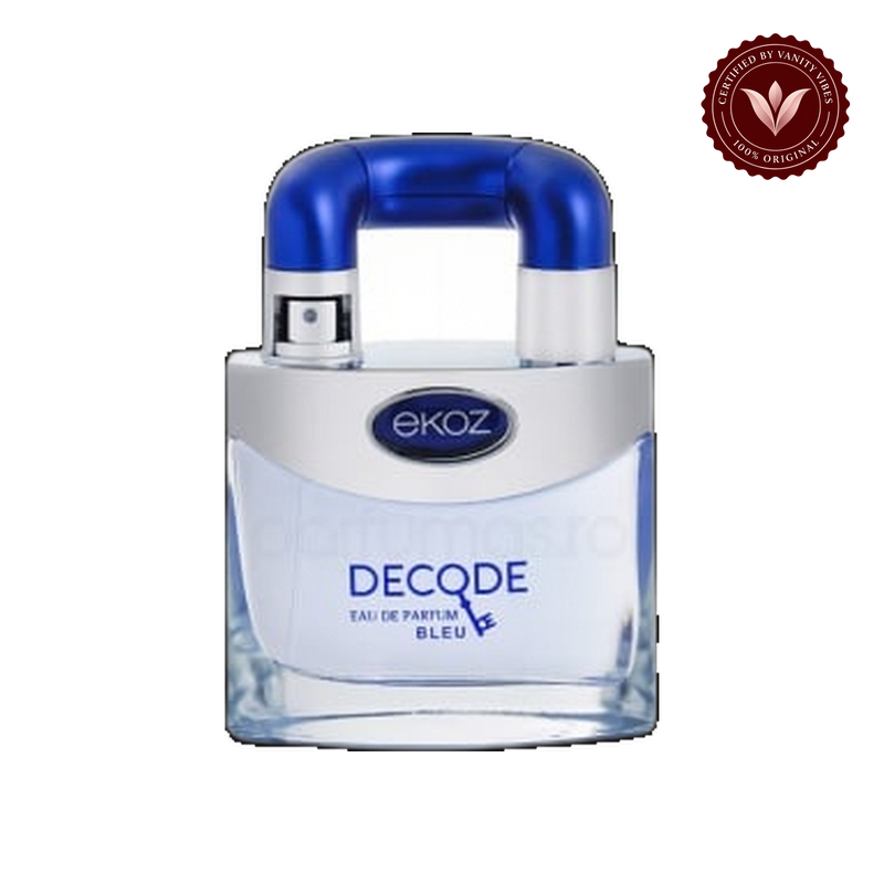 Ekoz Decode Bleu by Afnan EDP 100ml for Men — front single product, transparent background