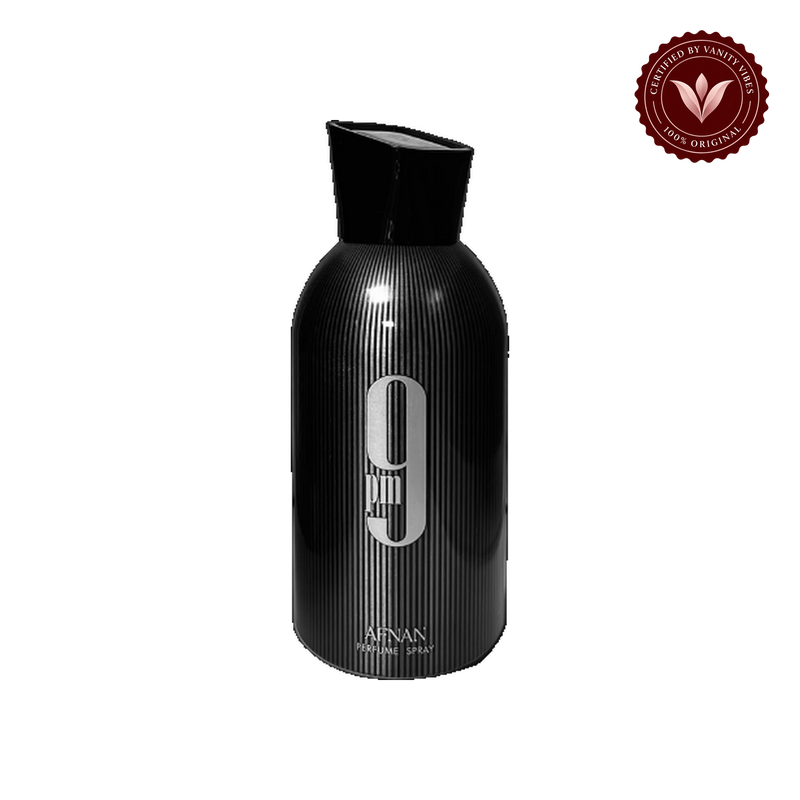 9pm Body Spray by Afnan 250ml for Men & Women — alternate product view, transparent background