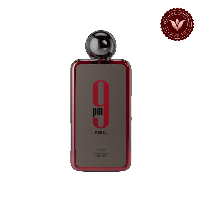 Afnan 9PM Rebel Perfume EDP 100ml - Long Lasting Fragrance for Men & Women — front single product, transparent background