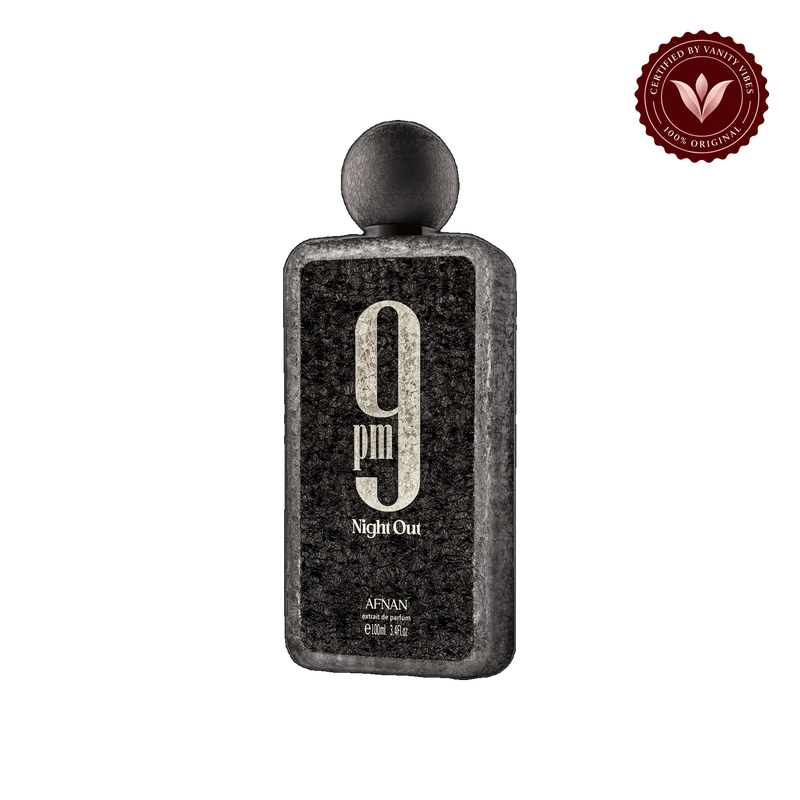 9 PM Night Out Afnan Extrait de Parfum 100ml - Long Lasting Elegant Fragrance for Men & Women — alternate product view, transparent background