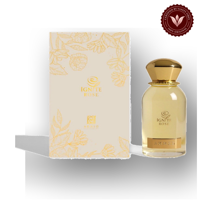 Ahmed Al Maghribi Ignite Rose product packaging and bottle
