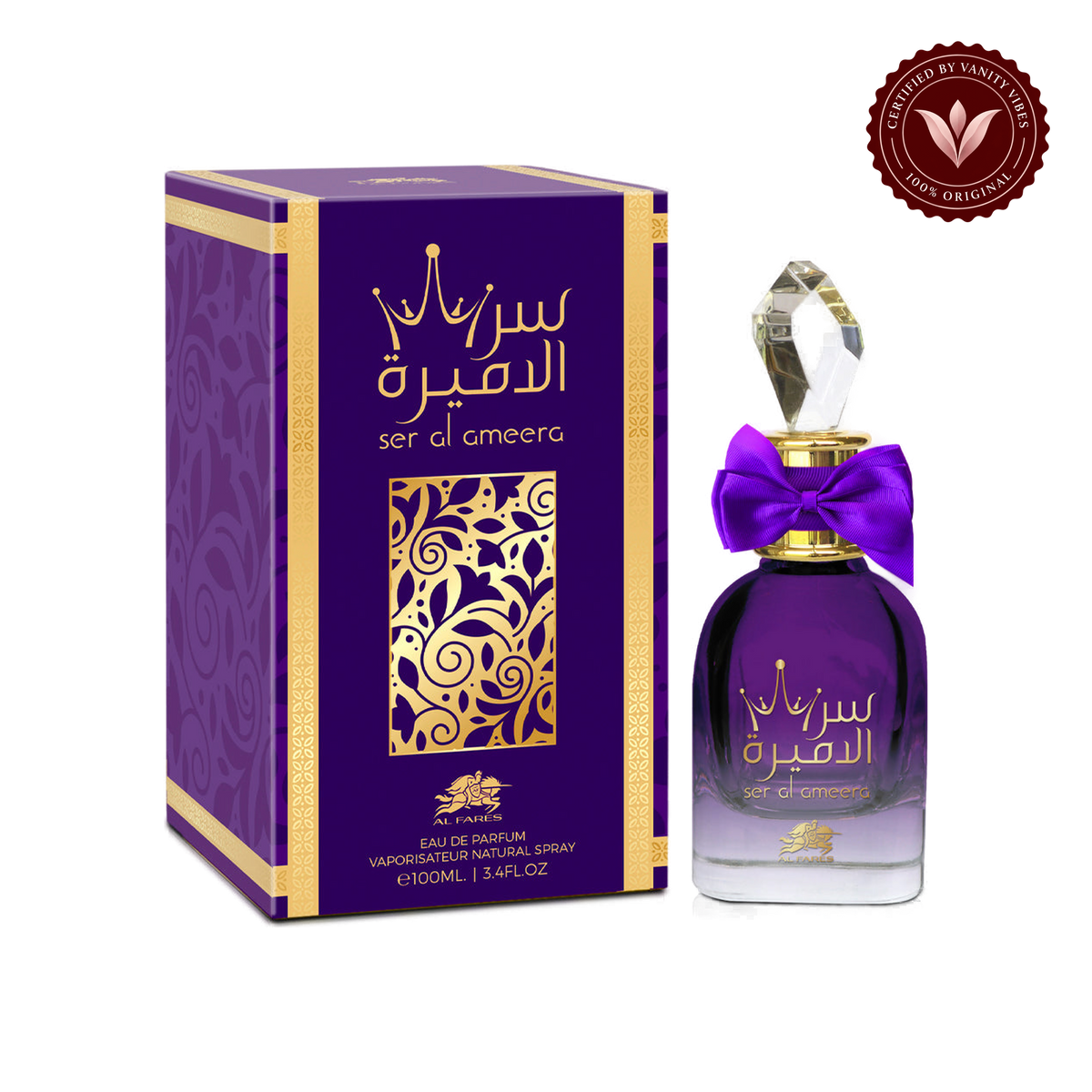 Ser Al Ameera by Al Fares Eau de Parfum 100ml for Women — bottle and box