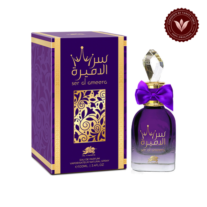 Ser Al Ameera by Al Fares Eau de Parfum 100ml for Women — bottle and box
