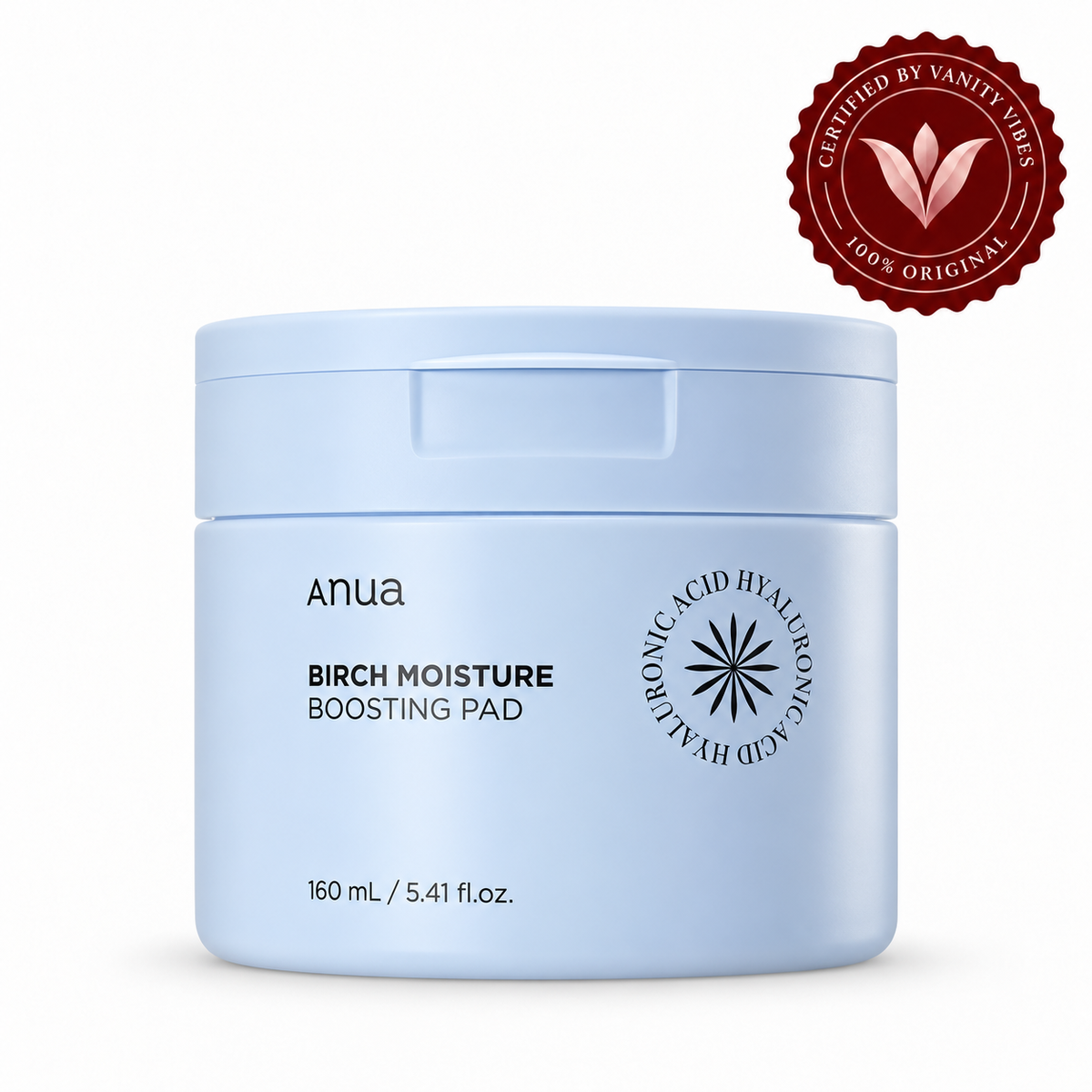 Anua Birch Moisture Boosting Pad 160ml (70 Pads) with Vanity Vibes seal