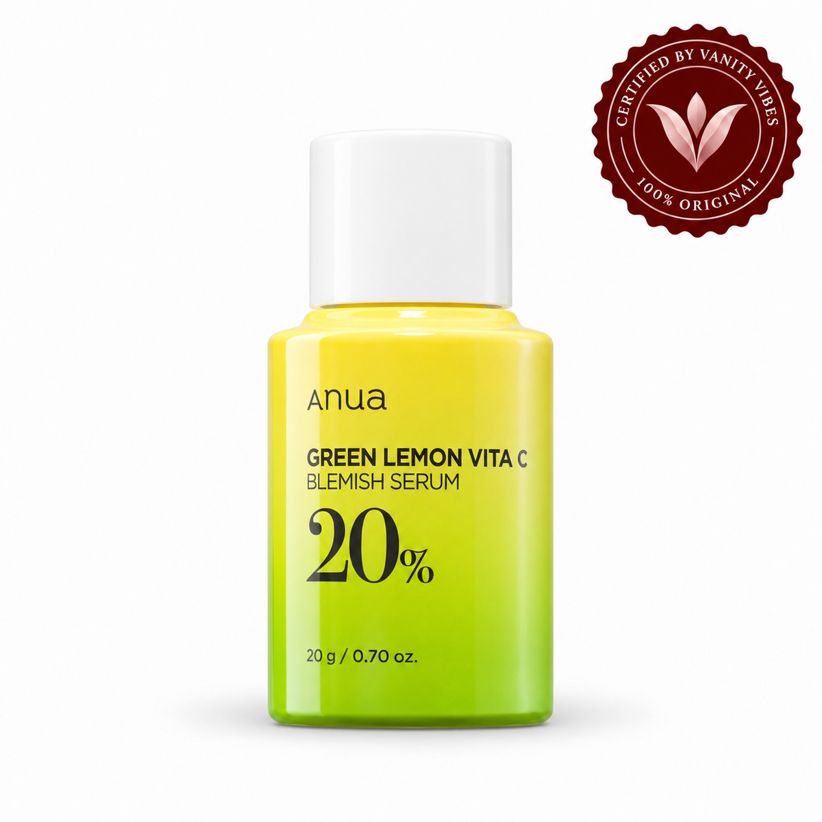 Anua Green Lemon Vita C Blemish Serum 20g with Vanity Vibes seal